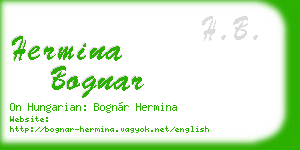 hermina bognar business card